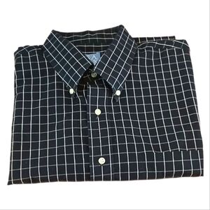 Jos. A. Bank Black and White Casual Button Down Stay Cool Size L